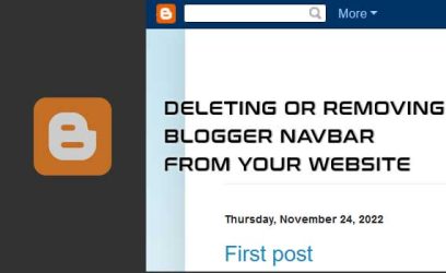 Blogger - remove navbar from website