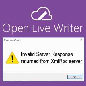 Open Live Writer XML-RPC Invalid Server Response Connection Problem