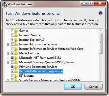 Windows 7 features options