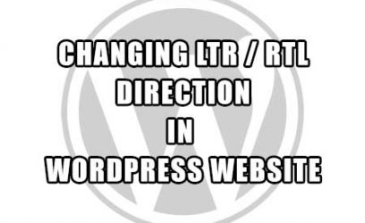 wordpress - changing rtl and ltr language direction