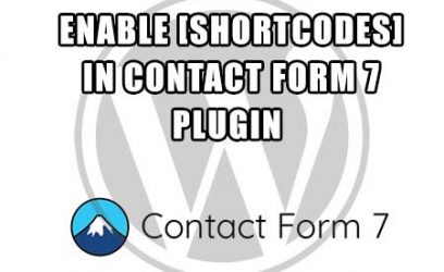 wordpress - make shortcodes work in contact form 7 plugin