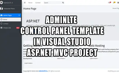 How to use AdminLte control panel template in Visual Studio ASP.NET MVC project