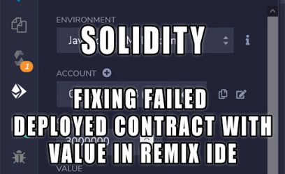 Solidity Remix IDE - fixing failed deployed contract transaction with value