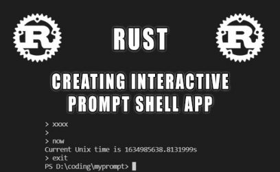 Rust - interactive shell prompt input app