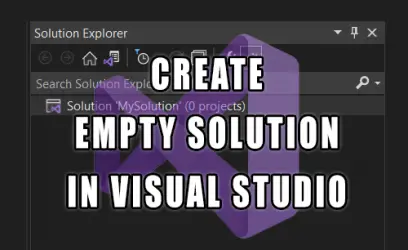 Visual Studio - create blank or empty solution