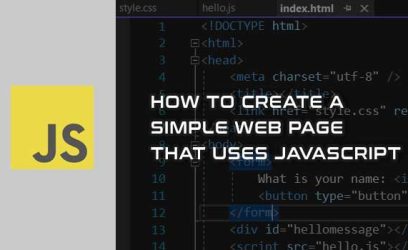JavaScript - Create simple web page