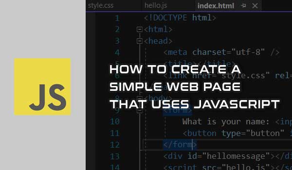 JavaScript - Create simple web page