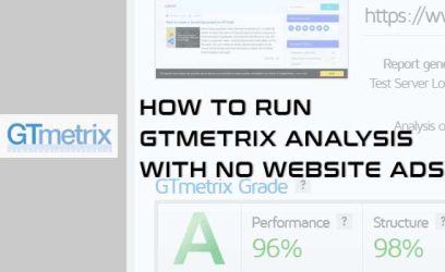 GTmetrix - Test without ads on the website